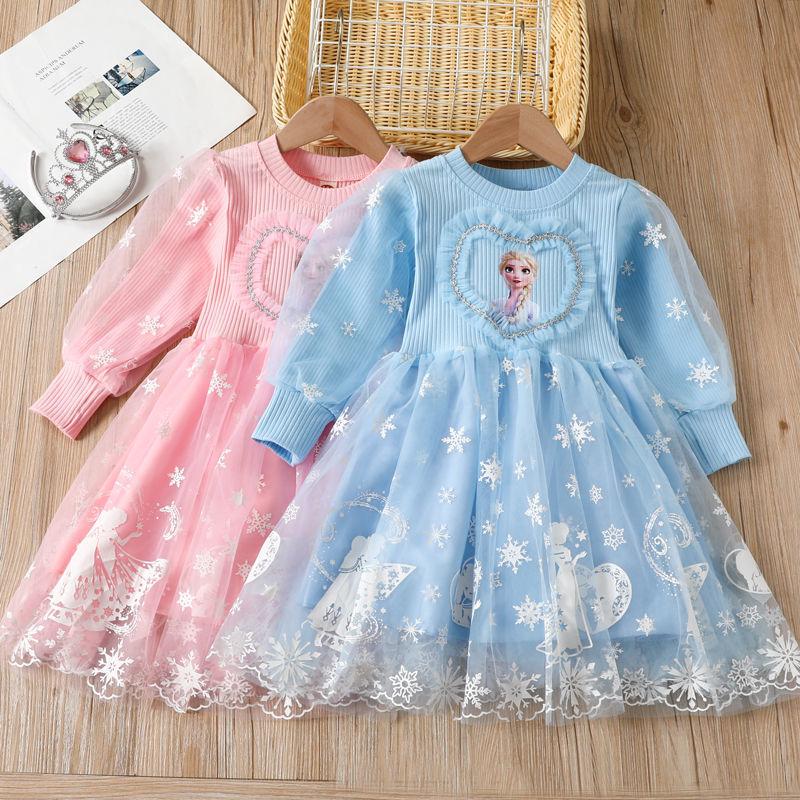 Disney Infant Girl Dress Party Elsa Frozen Toddler Christmas Dress Children-TB00853-Veeddydropshipping