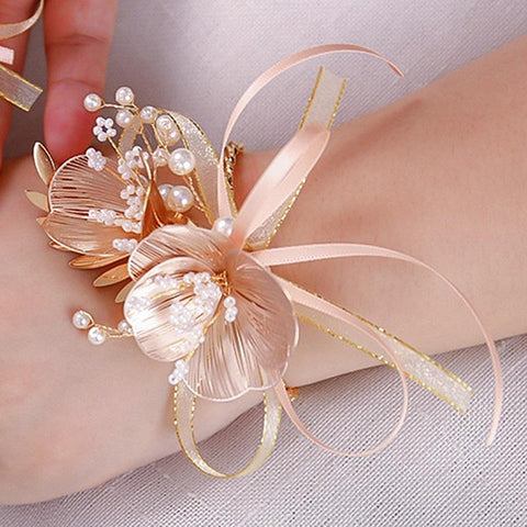 Flower Hairband Bridal Jewelry Pearl Crystal Elegant  -JW00546-Veeddydropshipping