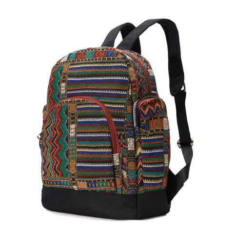 Women Bohemian Style Backpacks Quality Fabric Daypack Rommy-BS00003-Veeddydropshipping