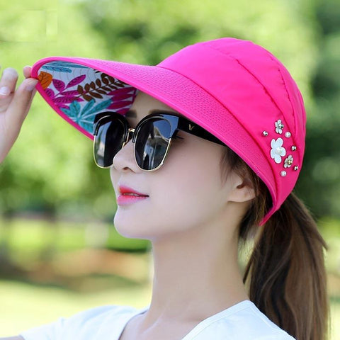 Women Sun Hat Suncreen Floppy Cap-WF01365-Veeddydropshipping