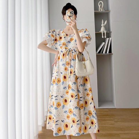 Maternity Nursing Breastfeeding Dresses Summer Clothes For Pregnant-TB00607-Veeddydropshipping