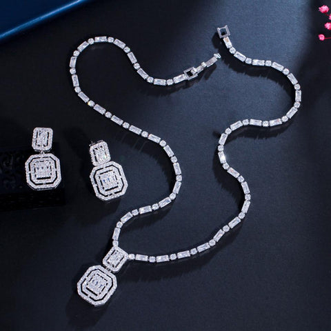 Zirconia  Bridal  Fashion Jewelry Sets Accessories -JW00337-Veeddydropshipping