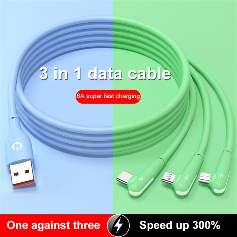 Data Line Three-in-one Charging Cable 66w Portable Super Fast Charge Phone Accessories-PA00424-Veeddydropshipping