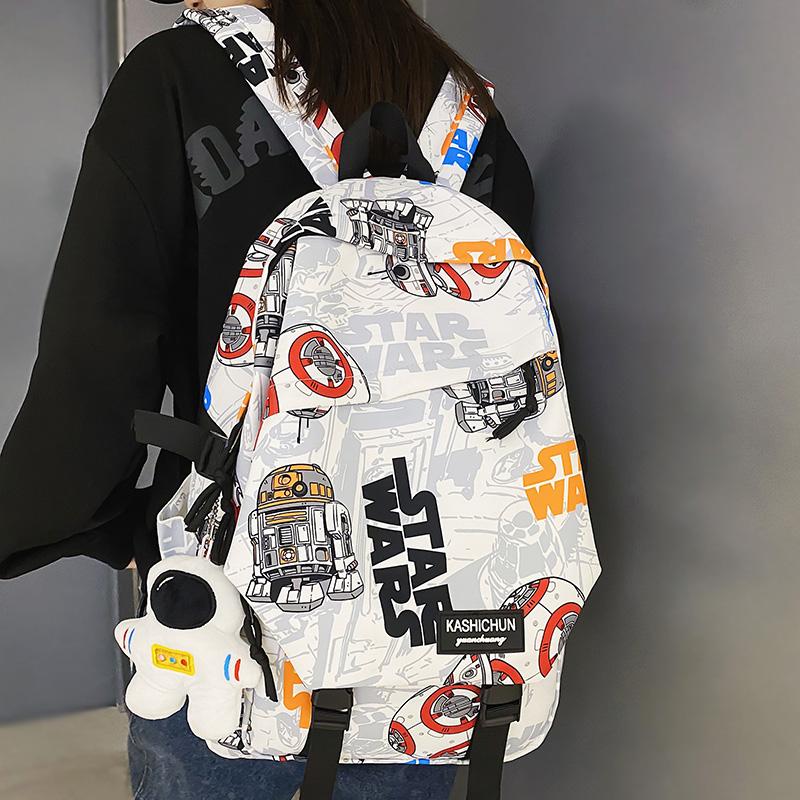 Book Bag Men Women Fashion Printing Lady College Backpack-BS00328-Veeddydropshipping