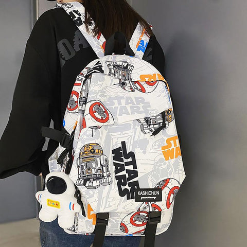 Book Bag Men Women Fashion Printing Lady College Backpack-BS00328-Veeddydropshipping