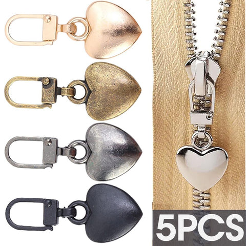 Sewing Zippers Puller Head Heart Shape-HA00075-Veeddydropshipping