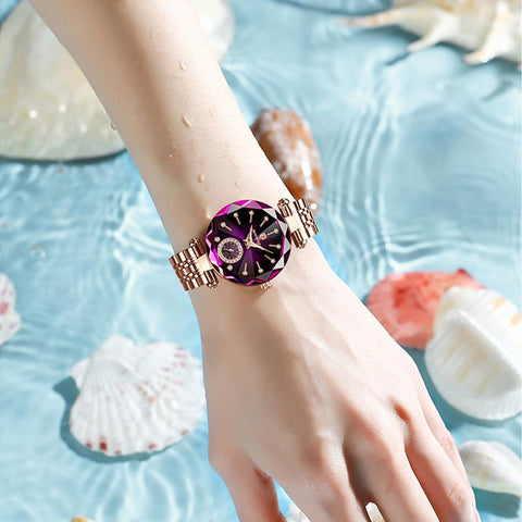 Luxury Crystal Stainless Steel Quartz Wristwatches Waterproof -JW00984-Veeddydropshipping