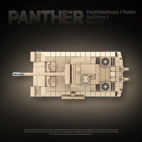 WW2 Military Model Series World War II German Panther Medium Tank-TB01493-Veeddydropshipping
