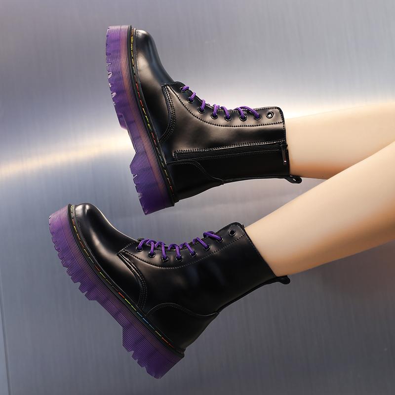 Platform Leather Martenss Boots Platforms Men Punk Motorcycle-BS01004-Veeddydropshipping