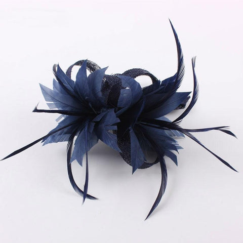 Hat Cocktail Brooch Wedding Headpiece Church Headwear  -JW00501-Veeddydropshipping
