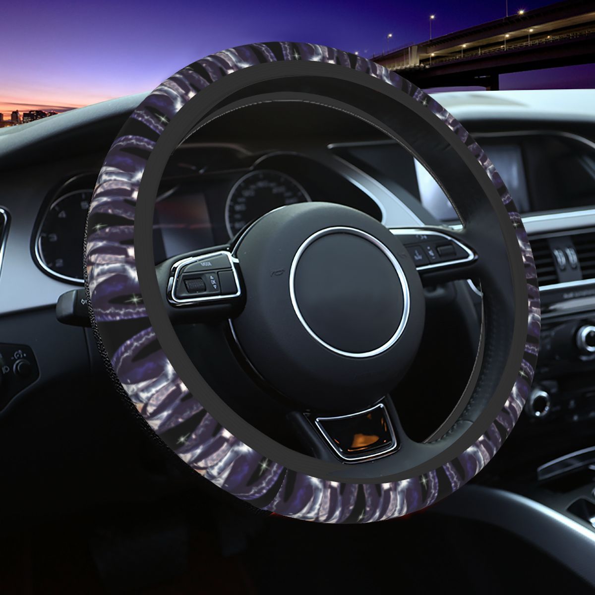 Steering Wheel Cover 38cm Soft French Singer Steering Wheel-AM01395-Veeddydropshipping
