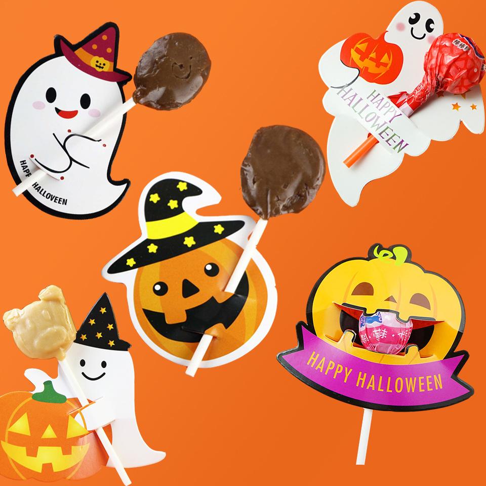 Halloween Candy Card Pumpkin Lollipop Holder-HA00630-Veeddydropshipping