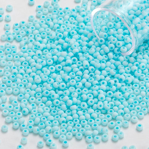 Matte Solid Color Frosted Round Glass Loose Beads  For DIY -JW01522-Veeddydropshipping
