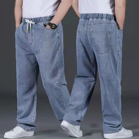 Loose Trousers Male Casual Denim Pants Plus-MF00630-Veeddydropshipping