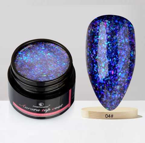 5g Aurora Gel Nail Polish Top Coat Hybrid Gel Varnish Clear -BH01015-Veeddydropshipping