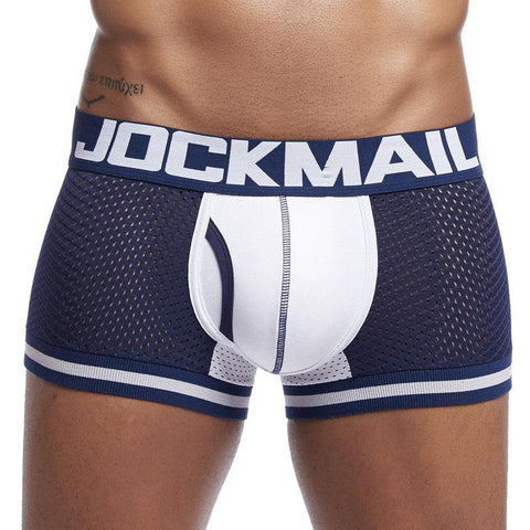 Lingerie Cotton/Mesh Sexy Boxer Shorts Low Waist Sexy Male-MF01456-Veeddydropshipping