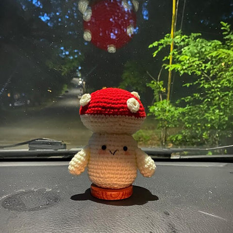 Handmade Crochet Cute Mushroom Car Accessories Interior-AM00055-Veeddydropshipping