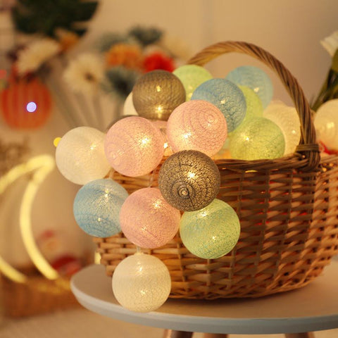 3M 20LED Cotton Ball Led String Fairy Lights Christmas Decorations Outdoor-TI00949-Veeddydropshipping