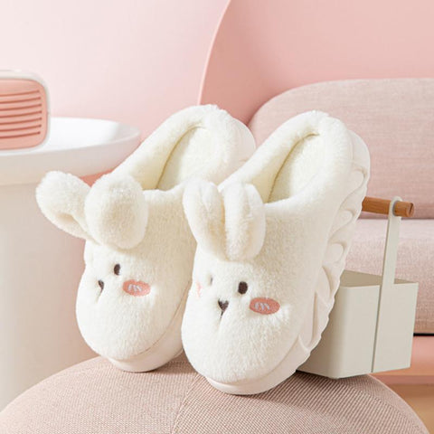 Women Lovely Bunny Rabbit Slides Indoor Bedroom Platform-BS01079-Veeddydropshipping