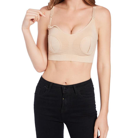 Maternity Bra Cotton Bra For Nursing Push Up Hands Free Breast Pump-TB00646-Veeddydropshipping