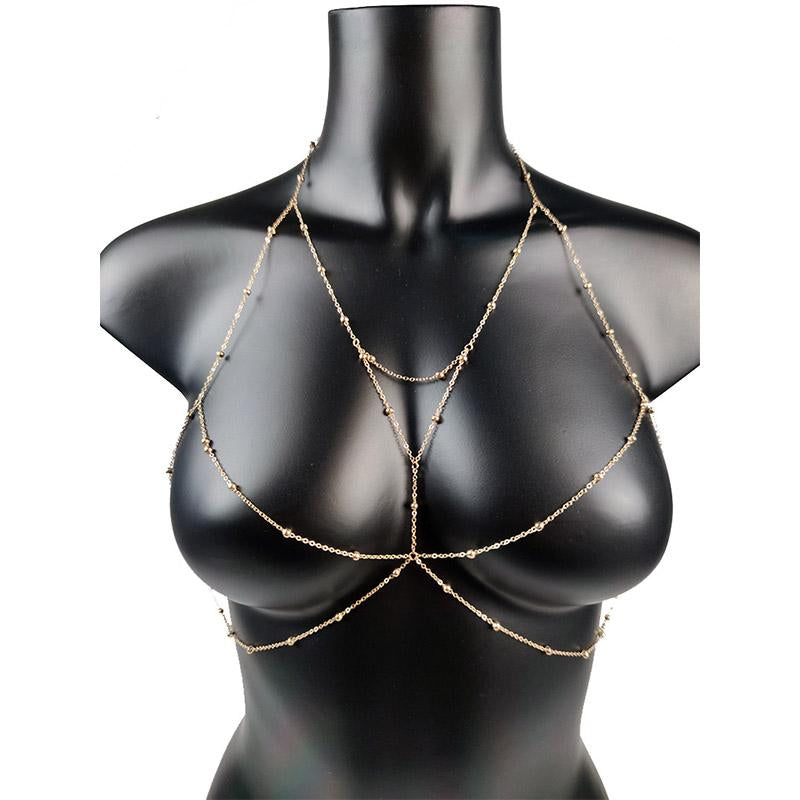 Sexy Fashion Body Chain Pearl Waist Chains Simple for Women-JW01376-Veeddydropshipping