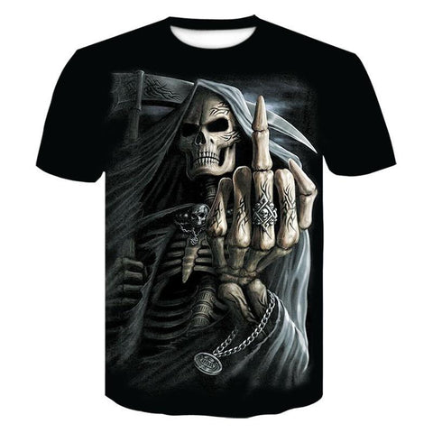 Fashion Round Neck T-Shirts Casual Gothic Death-MF00223-Veeddydropshipping