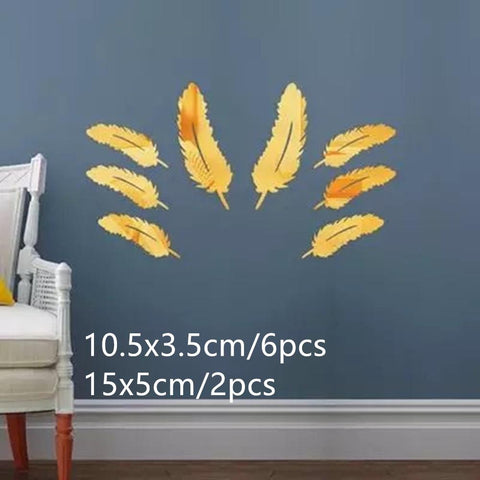Self-adhesive Mirror Sticker Acrylic Wall Paper DIY 3D-HA00231-Veeddydropshipping