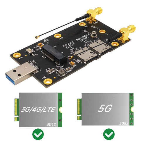 M.2 to USB 3.0 Adapter with 2 Antennas to USB 3.0 Type -CO00103-Veeddydropshipping