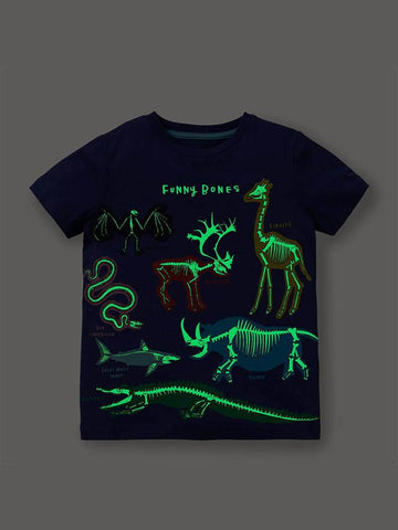 2023 Baby Boys Luminous New Fashion T-shirt Summer Cotton-TB01137-Veeddydropshipping
