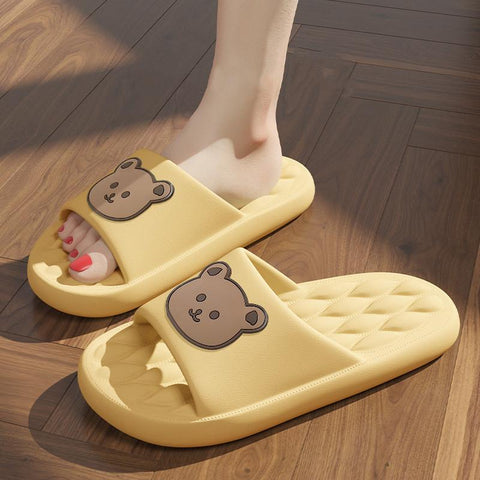 Thick Flats Platform Beach Slides Soft Bath Cartoon