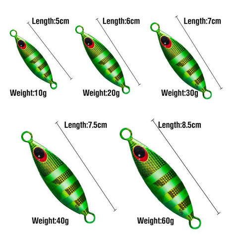 10g 20g 30g 40g 60g Metal Jig Spoon Sinking Hard Lure Artificial Bait Shore Slow Jigging -OS00422-Veeddydropshipping