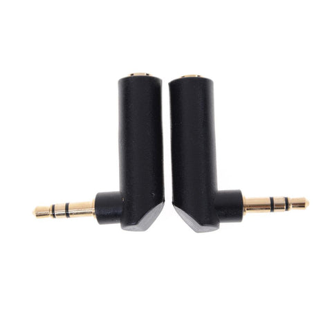 2pcs/lot Gold-plated Connector 3.5 Jack Right 90 Degree Angle Female To 3.5mm 3-CE00072-Veeddydropshipping