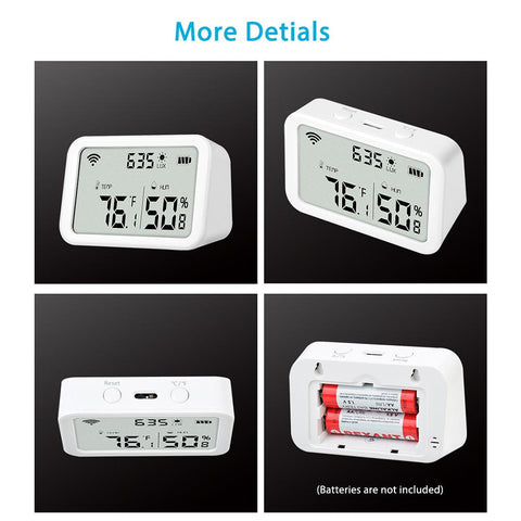 Tuya WIFI Zigbee Temperature Humidity Sensor Indoor Luminance Sensor-TI01050-Veeddydropshipping