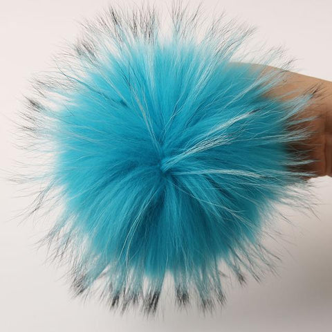 Fox Pompom Balls Fur Pompon Raccoon Pom-MF00904-Veeddydropshipping