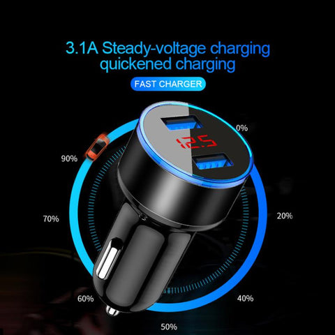 3A Dual USB Car Charger Fast Charging Adapter For Samsung-PA01166-Veeddydropshipping