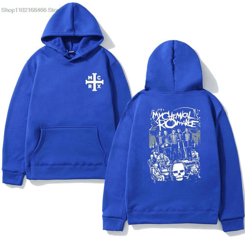 Printed sweatshirt hip-hop trend black hooded pullover-Veeddydropshipping