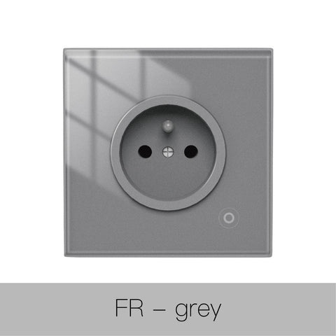 ZigBee Smart Wall Socket Glass Panel Outlet Power Monitor tuya Wireless -CE00598-Veeddydropshipping