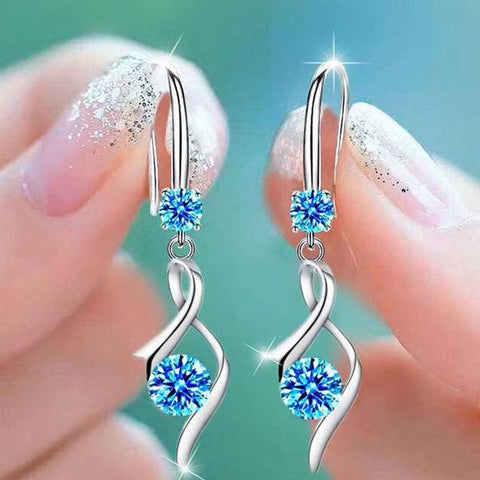 Zircon Love Heart Female Drop Earrings For Women Dainty Jewelry -JW01451-Veeddydropshipping