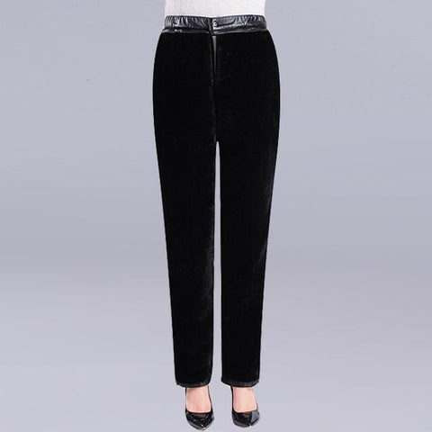 New Faux Leather Elastic Waist Cargo Pants-WF00354-Veeddydropshipping