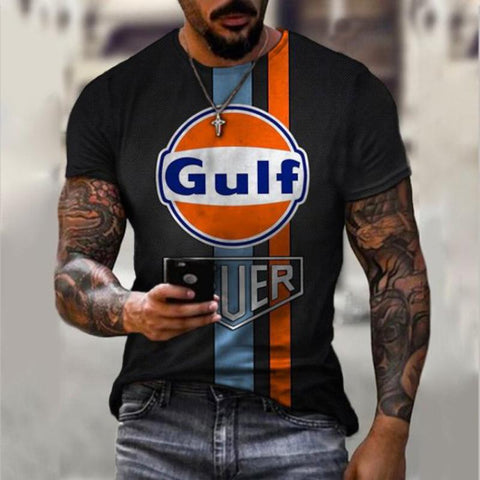 Gulf Print Tee Top Short Sleeve Oversized-MF00033-Veeddydropshipping