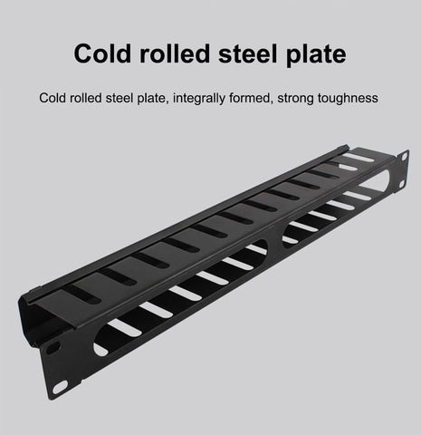 19 Inch Cabinet Cable Management Frame 24 Port Stalls 1U Network Rack 12 Slot Metal Network-PA00849-Veeddydropshipping