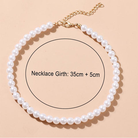 Pearl Choker Necklace For Women Fashion Imitation Pearl -JW01218-Veeddydropshipping