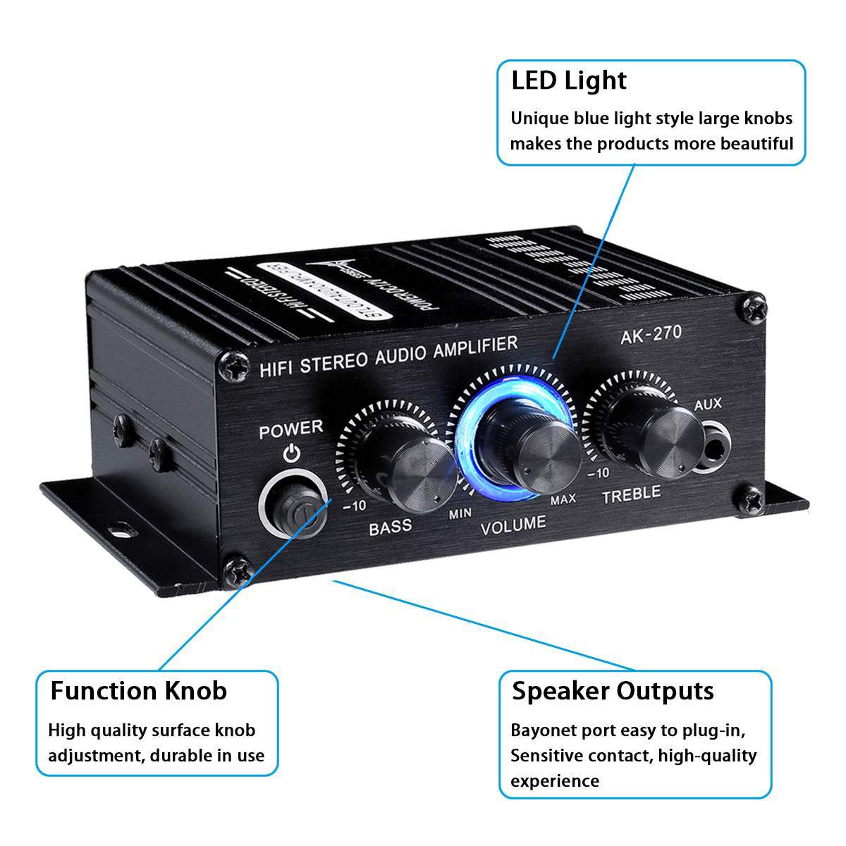 Amplifier Stereo Home BASS Audio Amp-Veeddydropshipping