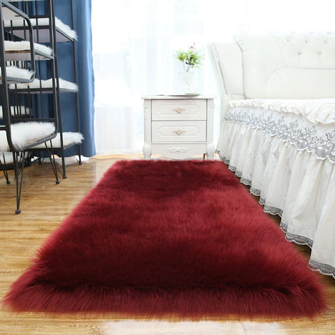 Faux Fur Area Rugs Artificial Sheepskin Fur Carpet-HA00479-Veeddydropshipping