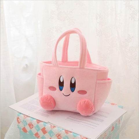 Kawaii Cartoon Stuffed Cute Pink Star Kirby Plush Hand Bag-TB00084-Veeddydropshipping