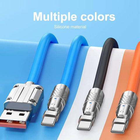 120W 6A Super Fast Charge 180° Rotatable Liquid Silicone Mobile Game USB Type-C-PA00394-Veeddydropshipping