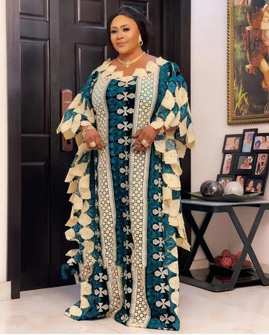 African Women Clothing  Abaya Maxi Dresses-WF01494-Veeddydropshipping