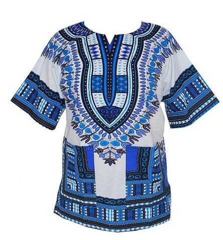 African Fashion Dashiki Design Floral Dress-WF01664-Veeddydropshipping
