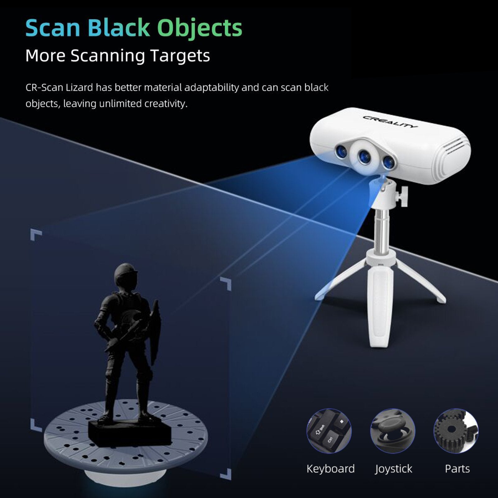 CR Scan Lizard Portable 3D Scanner 3D Modeling Scanner 0.05MM High Precision-Veeddydropshipping