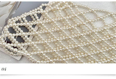 Womens Sexy Handmade Imitation Pearls Vest-Veeddydropshipping